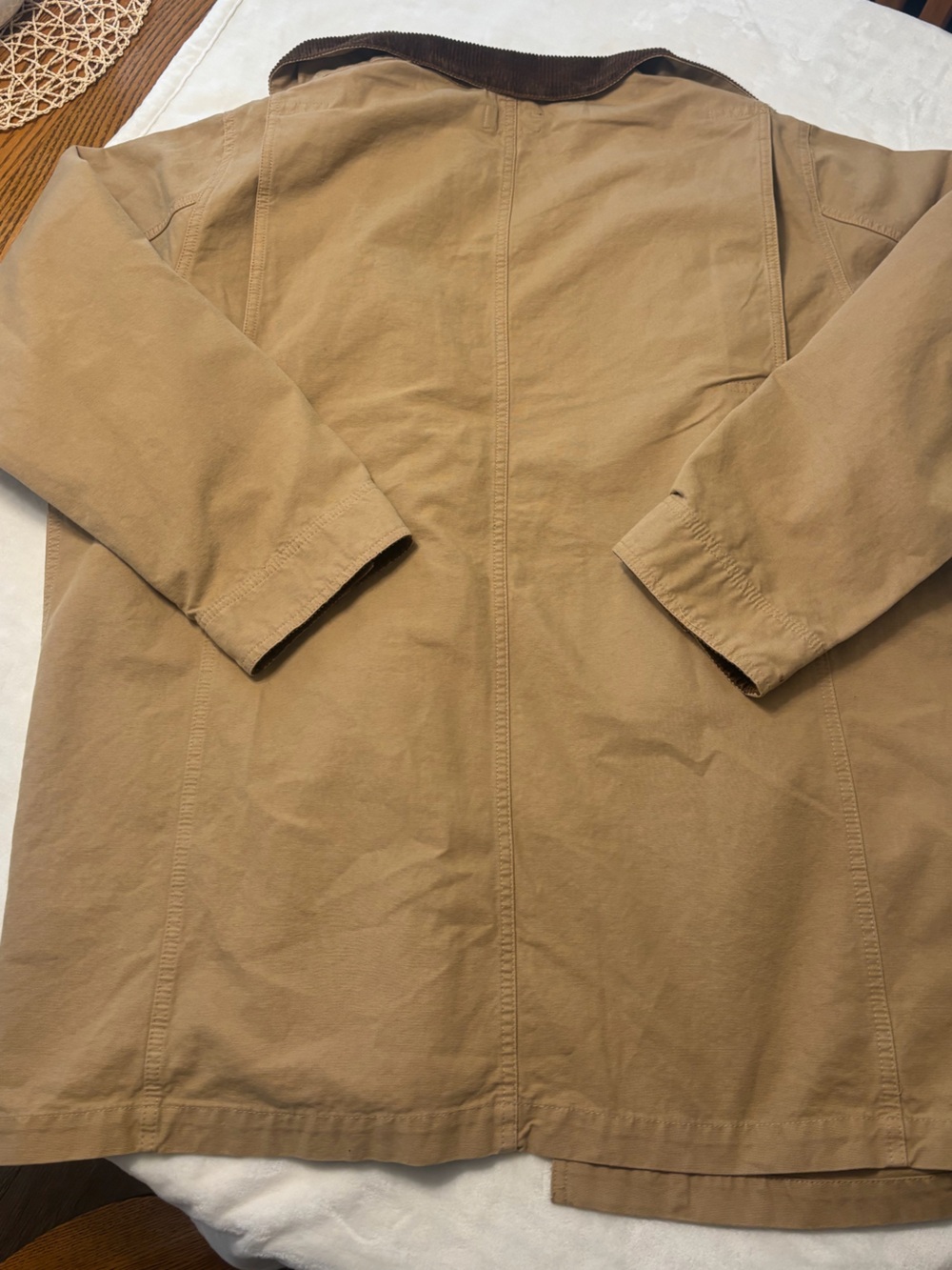 Polo by Ralph Lauren Tan Field Jacket with Brown Corduroy Trim - Picture 2 of 3